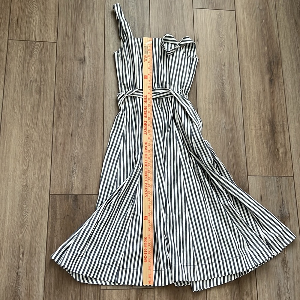 Maeve Blue/White Fowler Striped Midi dress with belt by Anthropologie - Picture 10 of 10
